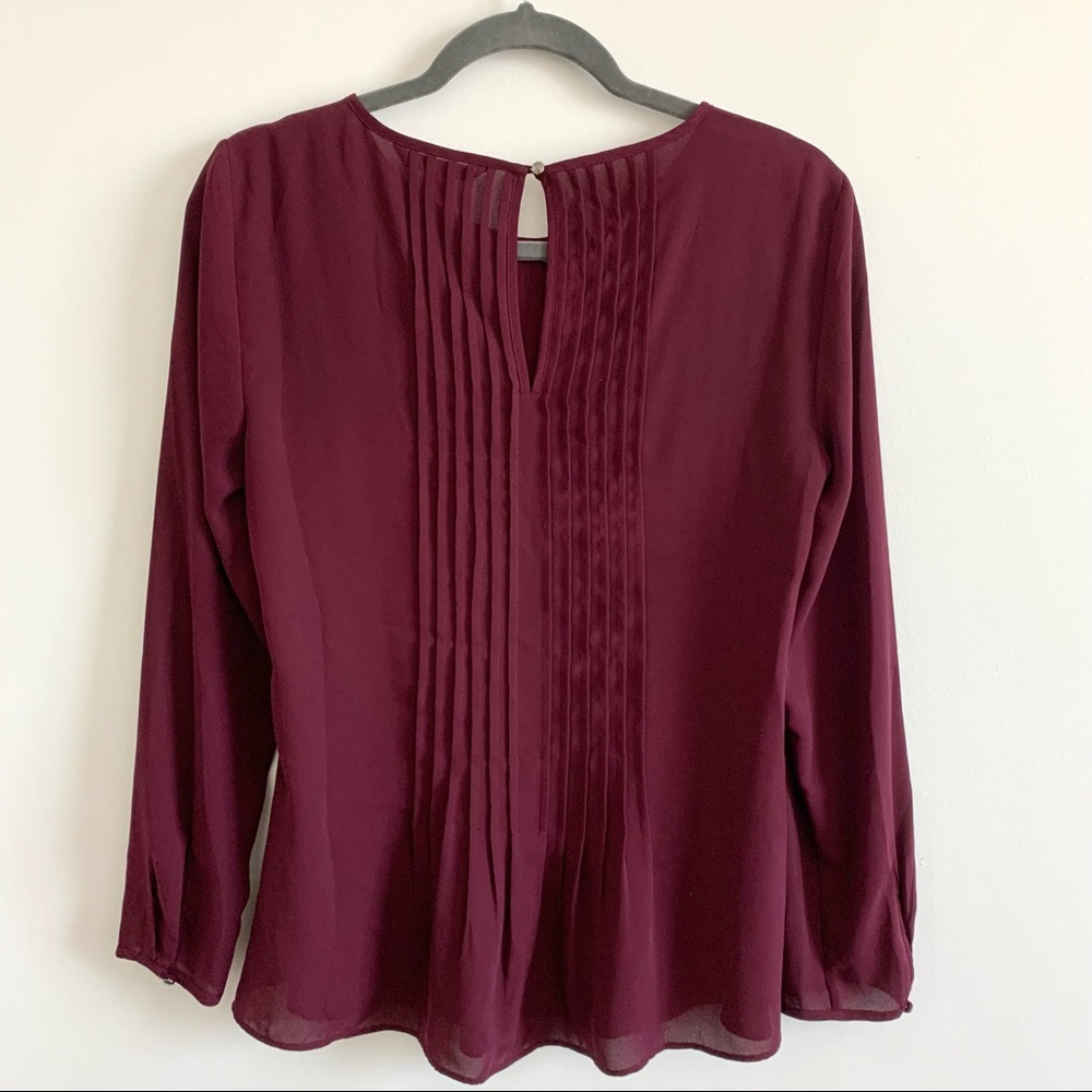 BANANA REPUBLIC Chiffon Blouse Purple Size S - Picture 4 of 8